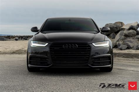 All Black Audi A6 Quattro on Vossen VFS2 Rims — CARiD.com Gallery