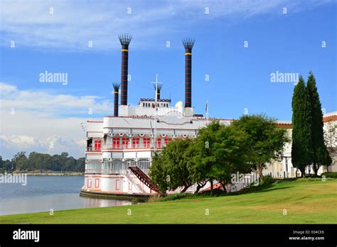 Lakeside Mall Mississippi Steamboat on Middle Lake, Benoni, East Stock ...