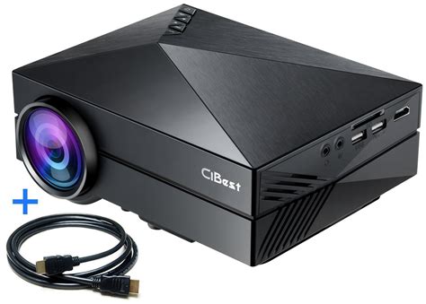 CiBest LED GM60 Movie Projector Full 1080p 1000 Lumens with HDMI Cable