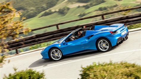 Blue Ferrari 488 Spider on the road wallpaper - Car wallpapers - #53303