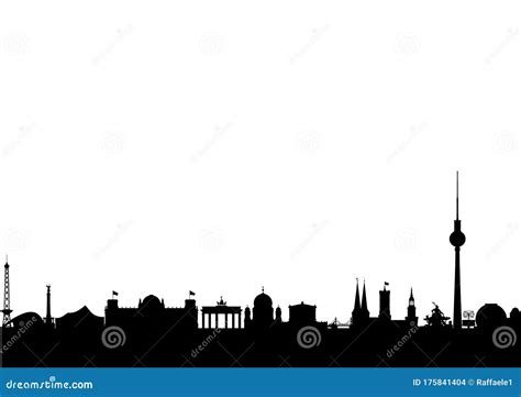 Silhouette of Skyline Berlin City Stock Illustration - Illustration of ...