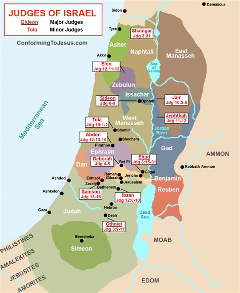 Map Of Israel During Judges - Caribbean Map