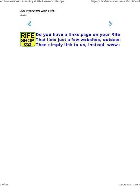 An Interview With Rife - Royal Rife Research - Europe | PDF ...