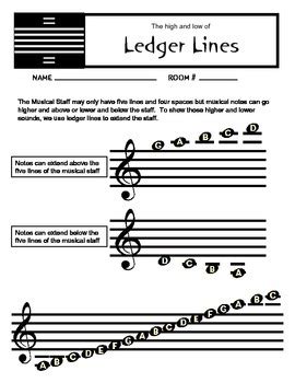 Treble Clef Ledger Lines by Joe Busolits | TPT