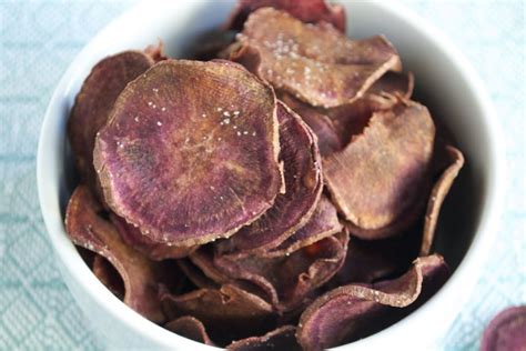 Baked Purple Sweet Potato Chips