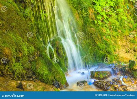 Waterfall stock photo. Image of creek, algerian, algue - 93608168