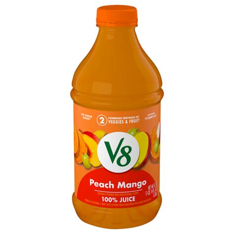 Save on V8 V-Fusion 100% Peach Mango Juice No Sugar Added Order Online ...