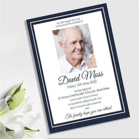 Funeral Announcement Cards Templates