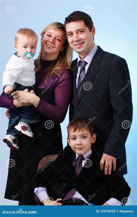 Happy smiling family stock photo. Image of mother, isolated - 12078958