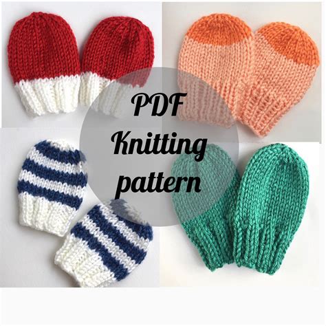 Super easy newborn mittens knitting pattern - baby mitts knitting ...