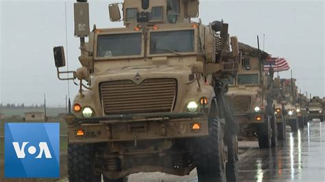 US Convoy of Military Vehicles Patrols Syria’s Tal Tamr - YouTube