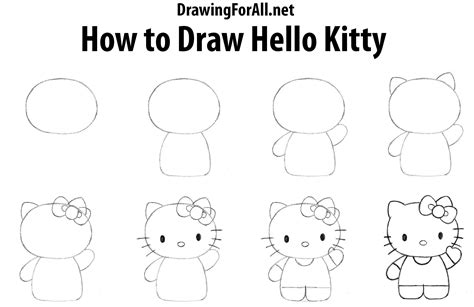 How to Draw Hello Kitty | Hello kitty drawing, Hello kitty crafts ...