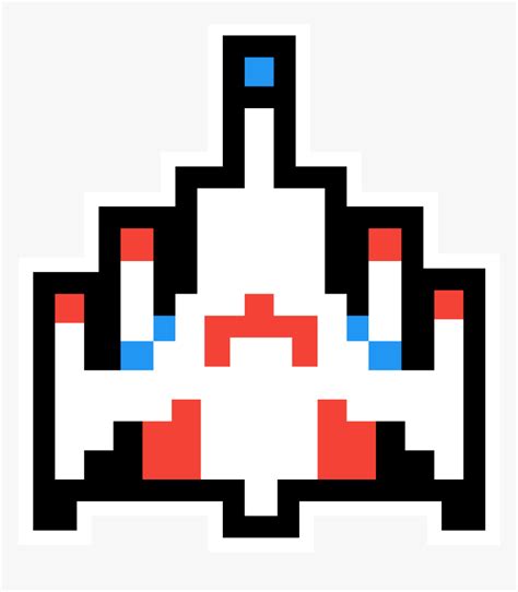 Galaga Ship No Background , Png Download - 8 Bit Spaceship Png ...