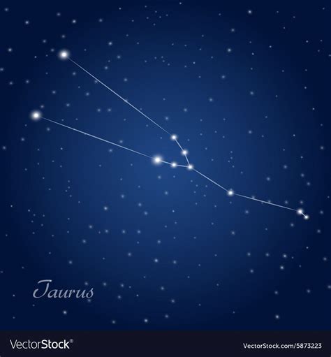 Taurus constellation zodiac sign at starry night sky. Download a Free ...