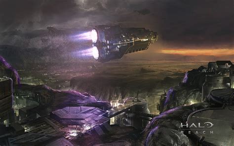 Halo Reach space ship digital art, fantasy art, Halo, Halo Reach, video ...