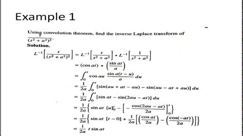 Convolution Theorem Laplace Transform Examples - nzosringlish