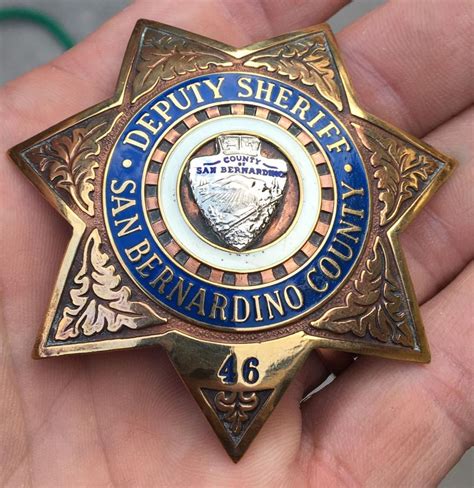 Obsolete Vintage San Bernardino County Sheriff's Dept. Badge | #1873297959