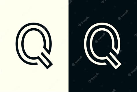 Premium Vector | Minimalist line art letter q logo letter q logo design