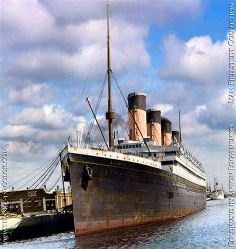 Rms Olympic laid up in Southampton ready for the Scrapyard in 1935 ...