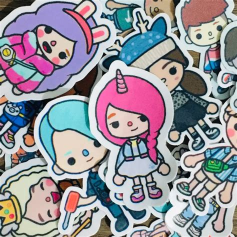 Toca Boca Toca Life Characters Laminated Vinyl Sticker Pack | Lazada PH