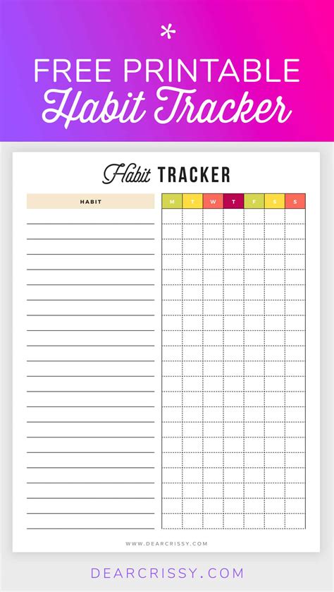 Daily Habit Tracker Free Printable - FREE PRINTABLE TEMPLATES