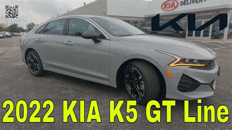 2022 kia k5 gt line wolf grey red interior - clare-lella