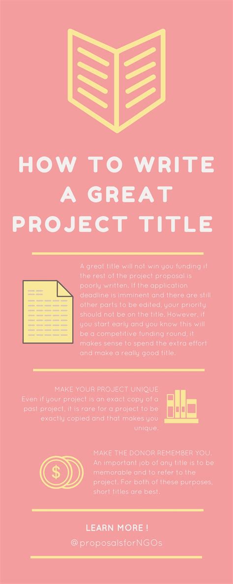 How to Write a Great Project Title - proposalforNGOs