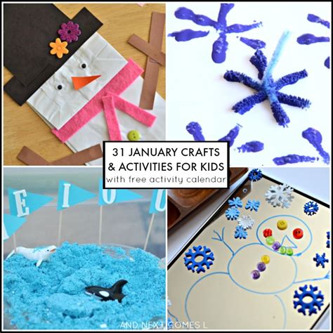 31 January Activities for Kids {Free Activity Calendar} | And Next ...