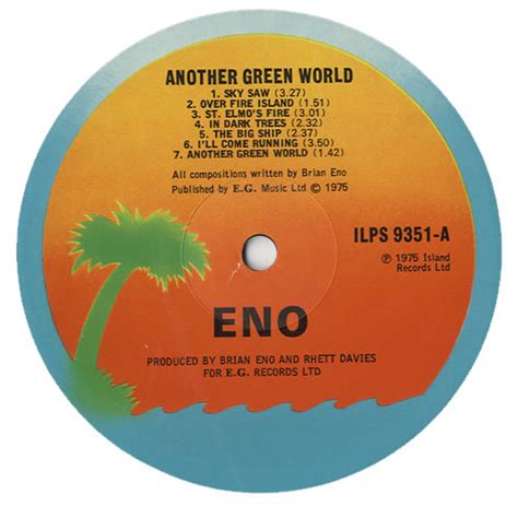 Brian Eno Another Green World - 1st UK vinyl LP album (LP record) (438703)