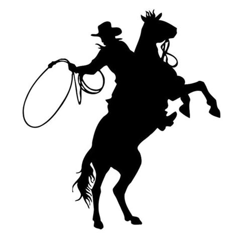 Rodeo Cowboy Silhouette Vinyl Decal – Wild West Living