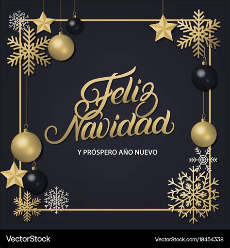 Feliz navidad hand written lettering Royalty Free Vector