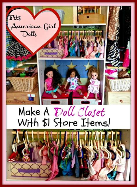 Making A Doll Clothes Closet with Dollar Store Items (Perfect For ...