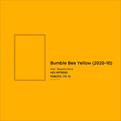 Bumble Bee Yellow (2020-10) Complementary or Opposite Color Name and ...