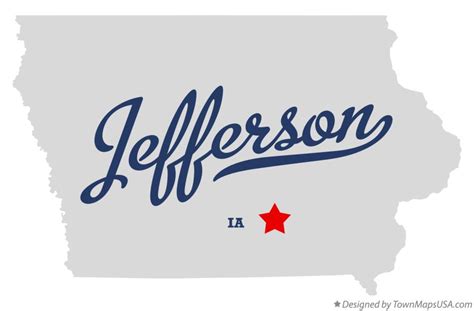 Map of Jefferson, Mahaska County, IA, Iowa