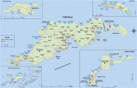 Map of Tortola Island - tortola british virgin islands • mappery