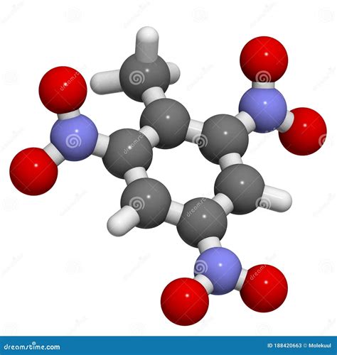 Trinitrotoluene (TNT) Explosive Molecule Stock Illustration ...