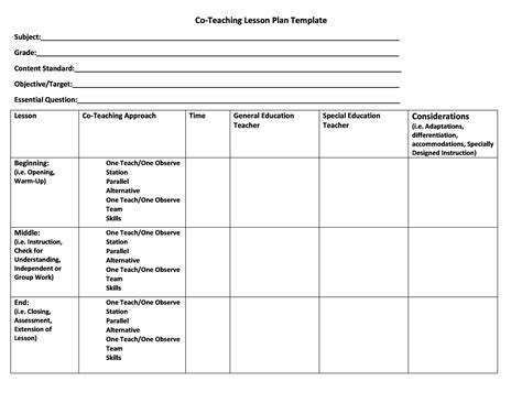 44 FREE Lesson Plan Templates [Common Core, Preschool, Weekly]