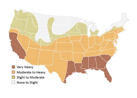 Termite Infestation Probability Map, Adapted from the 2021 ...