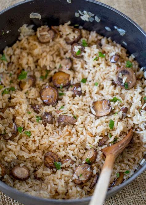 Easy Mushroom Rice - Dinner, then Dessert