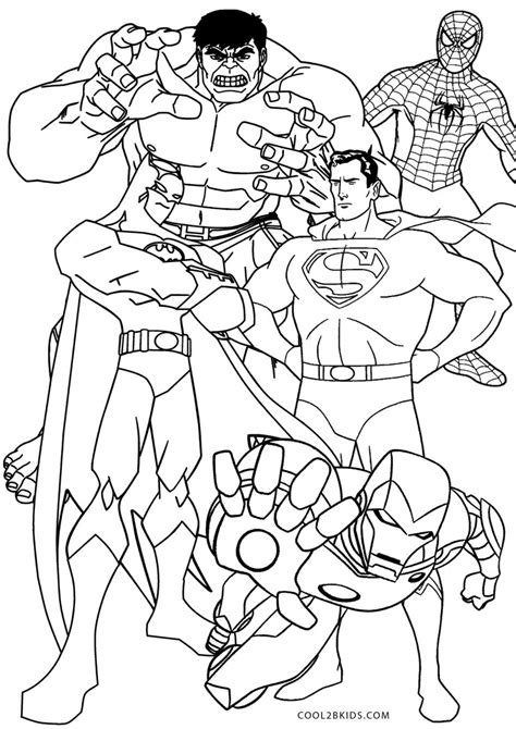 Free Printable Superhero Coloring Pages for Kids