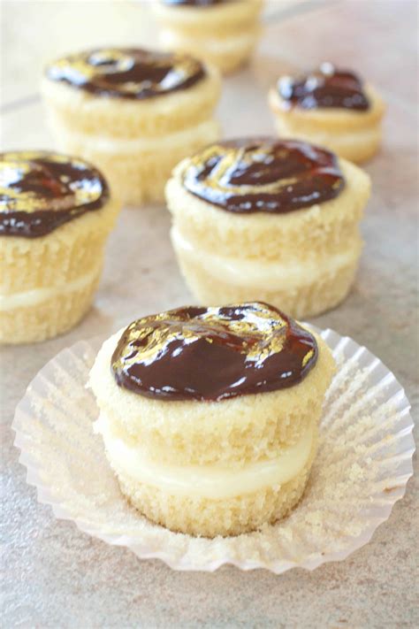 Boston Cream Pie Cupcakes - Served From Scratch