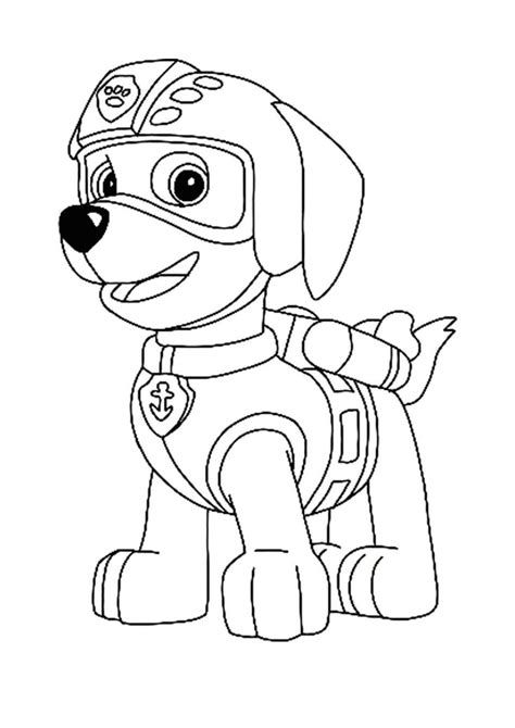 Paw Patrol Zuma Coloring Pages | Colorear patrulla canina, Paw patrol ...