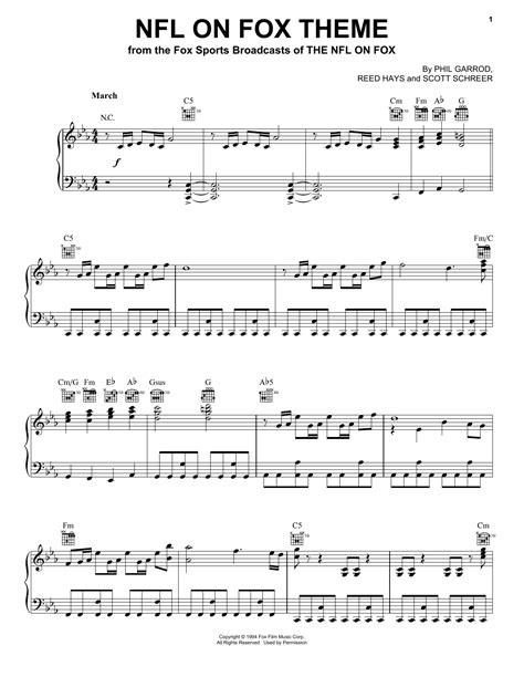 NFL On Fox Theme | Sheet Music Direct