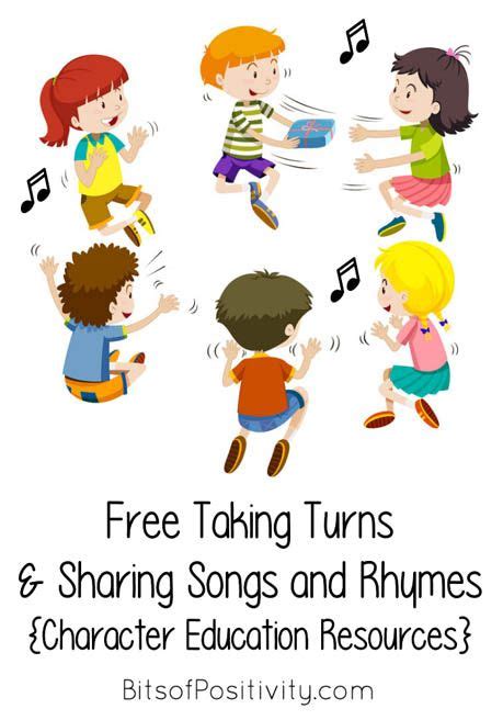 Free Taking Turns and Sharing Songs and Rhymes {Character Education ...