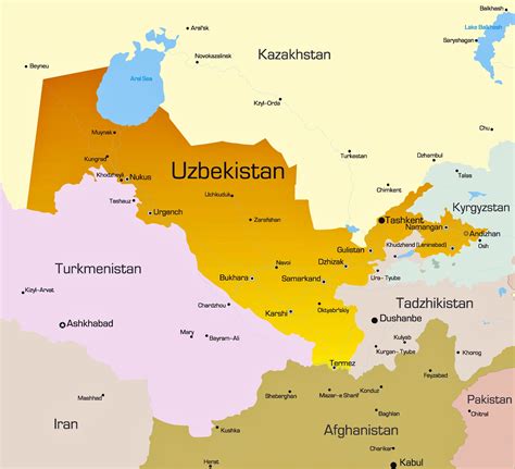 Uzbekistan Map Of Country