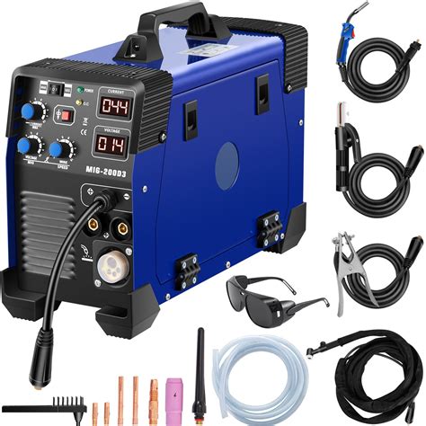 VEVOR MIG Welder, 200 Amp 3 in 1, 220V DC MIG/TIG/Arc Welding Machine ...