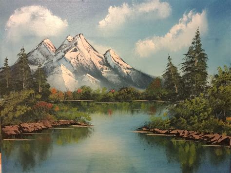 Mountain Reflections. Painting | Happy paintings, Oil on canvas ...