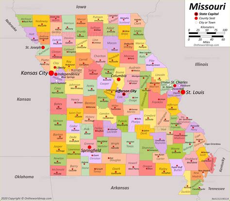 Missouri State Map | USA | Maps of Missouri (MO)