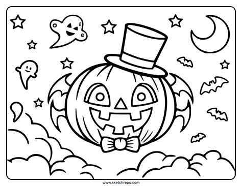 Cute Halloween Coloring Pages - Sketch Repo