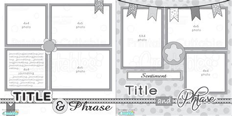 12x12 Two Page Free Printable Scrapbook Layout | Scrapbook layout ...